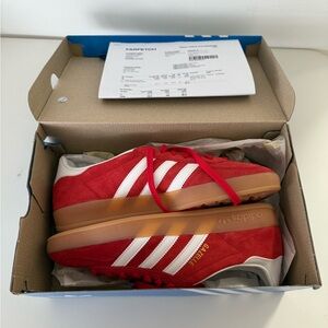 Adidas Red and White Gazelle Sneakers (no box)